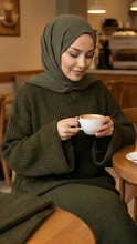 Load image into Gallery viewer, Olive knitted Set
