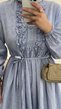 Load image into Gallery viewer, Ella Sunshine Ruffle Dress Blue
