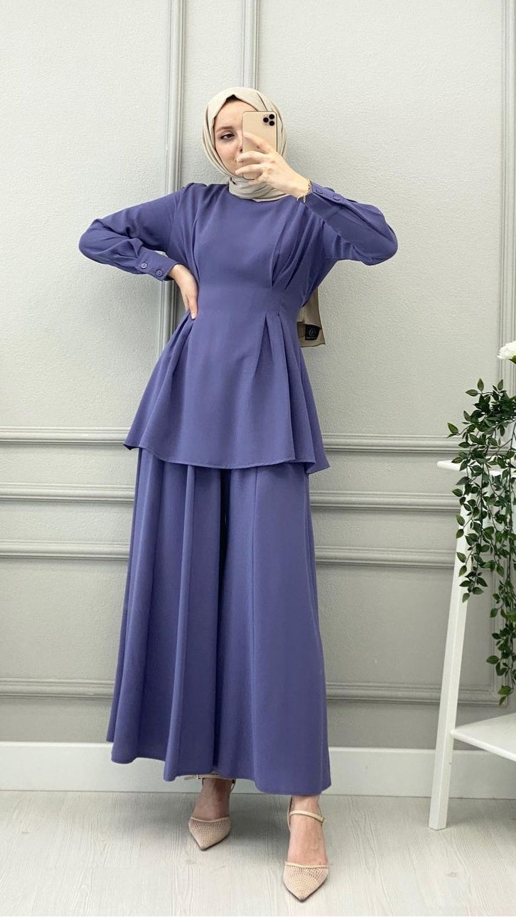 Violet wide pants Set