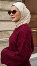 Load image into Gallery viewer, Cozy Knitted set Burgundy
