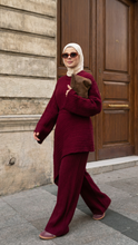 Load image into Gallery viewer, Cozy Knitted set Burgundy
