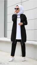 Load image into Gallery viewer, Black zipped jacket Set
